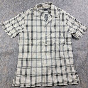 Todd Snyder Indian Madras Camp Shirt size S Beige Short Sleeve Summer